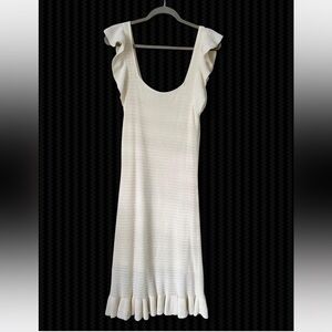 House of Harlow 1960 Cream Ruffle Sleeve Mini Dress